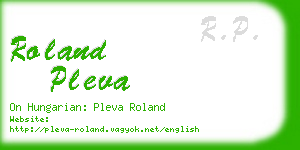 roland pleva business card